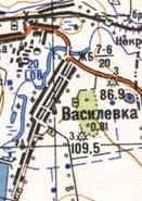 Топографічна карта Василівки