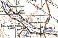 Топографічна карта Вінницьких Іванів