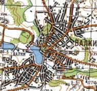 Топографічна карта Валок