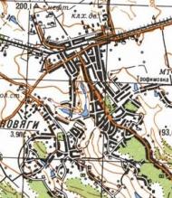 Топографічна карта Ков'ягів