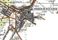 Топографічна карта Новоолексіївки