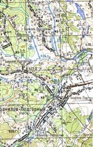 Топографическая карта Банилова-Подгорного
