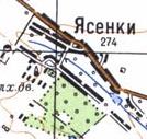 Топографічна карта Ясенок