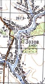 Топографічна карта Зозового