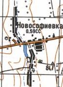 Топографічна карта Новософіївки