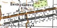 Топографічна карта Виноградівки
