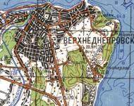 Топографічна карта Верхньодніпровська
