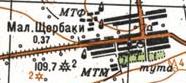 Топографічна карта Малих Щербаків