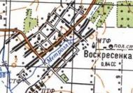 Топографічна карта Воскресенка
