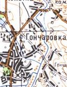 Топографічна карта Гончарівки